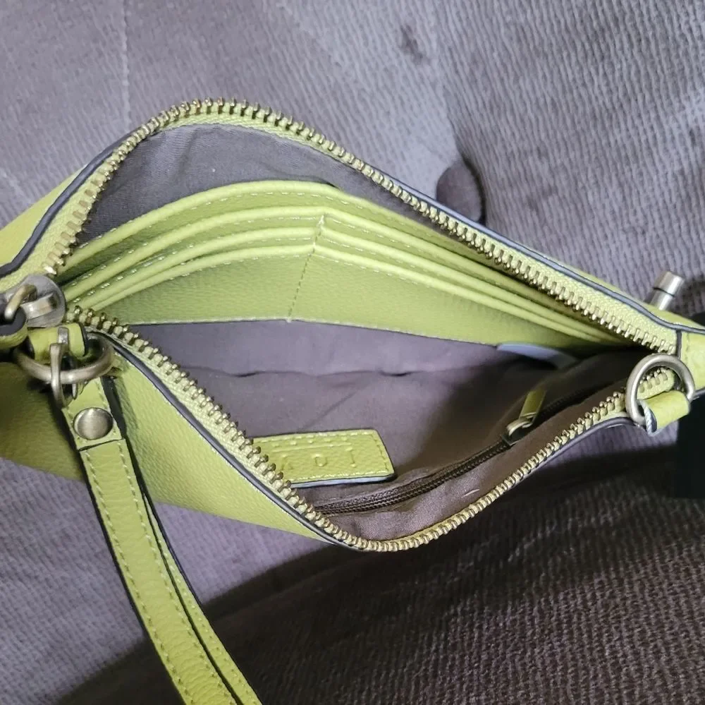 Joy Susan Chartreuse Wristlet/Crossbody - NW